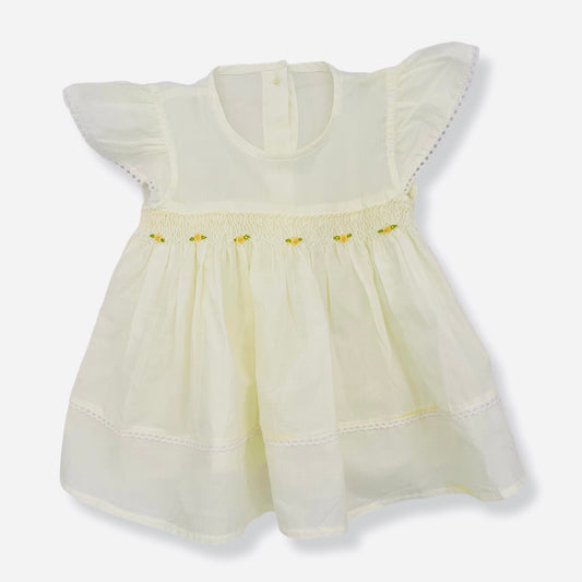 Yellow Baby Smock Dress