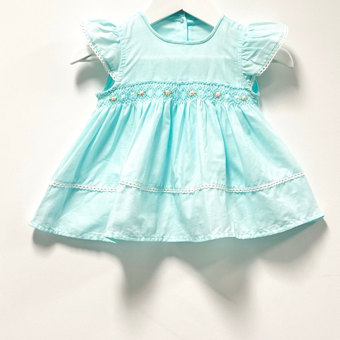 Mint Green hand smocked Dress