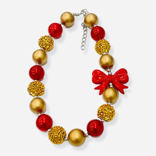 Red Gold Chunky Necklace