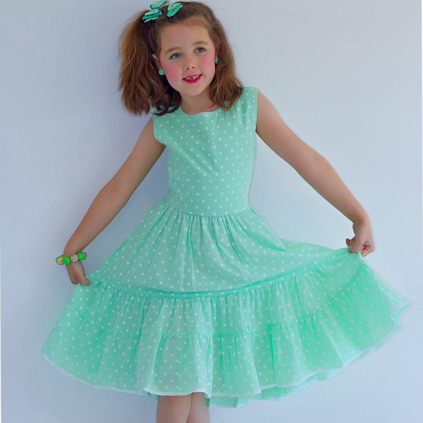 Mint Green Polka Dot Dress