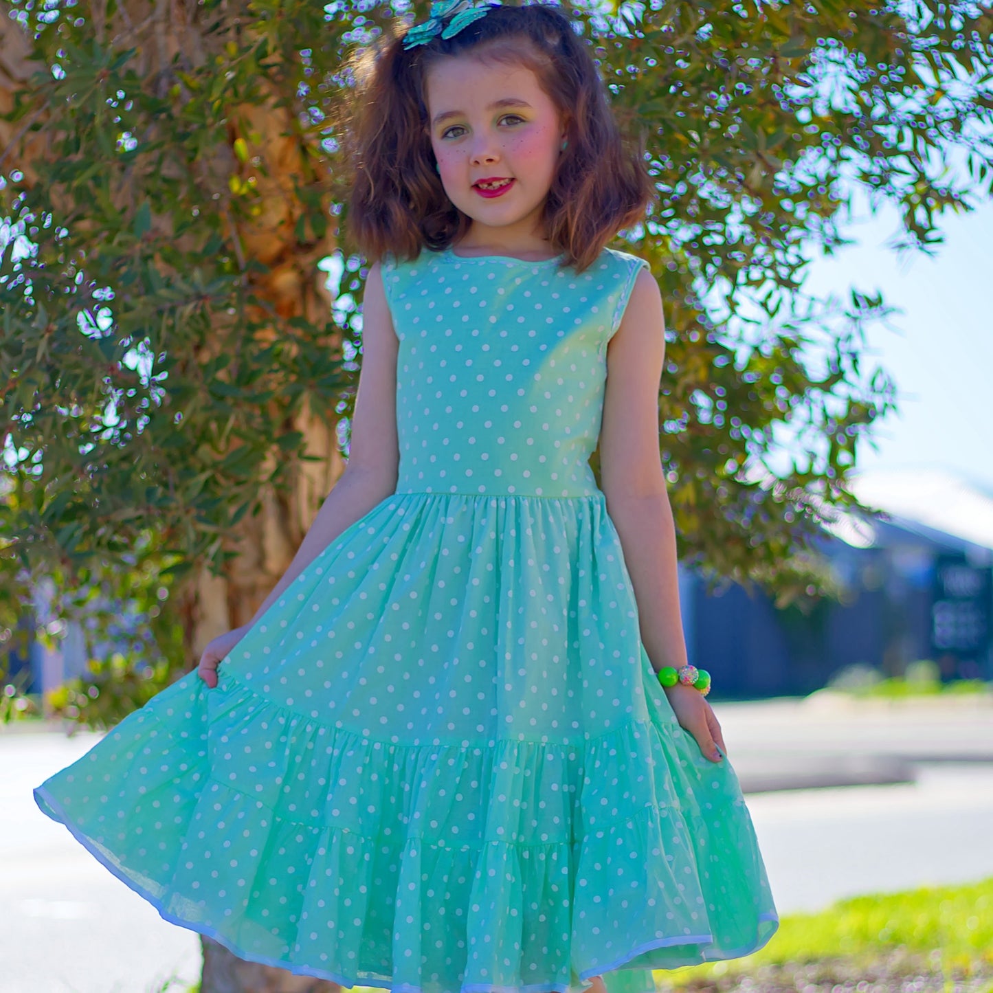 Mint Green Polka Dot Dress