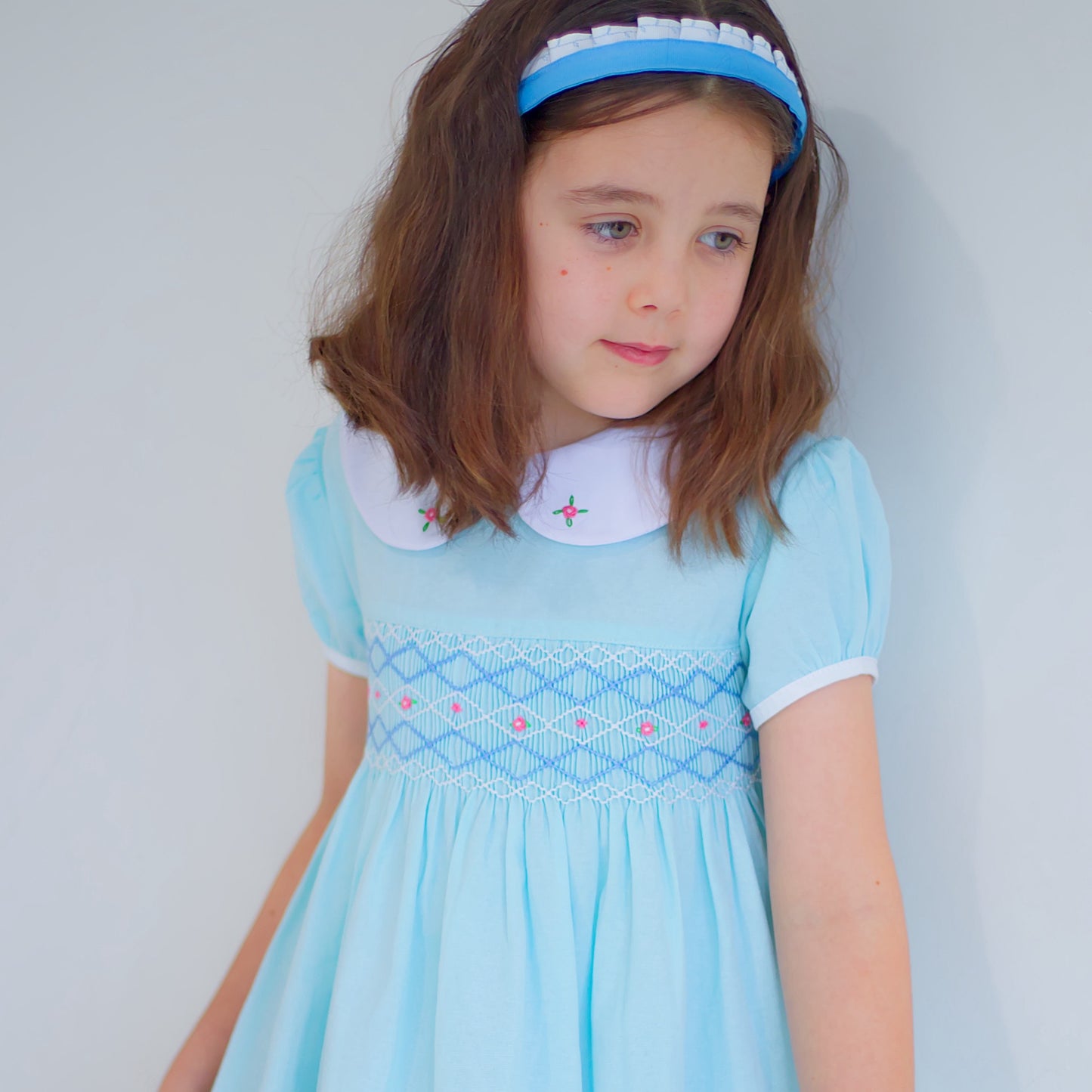 Teal Hand Smock dress