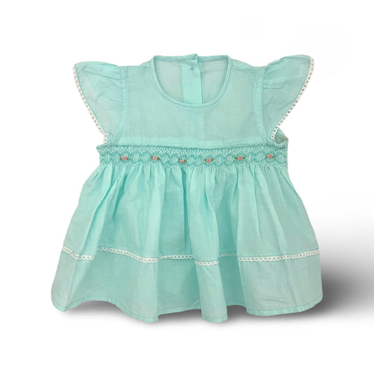 Green Baby Hand Smock Dress